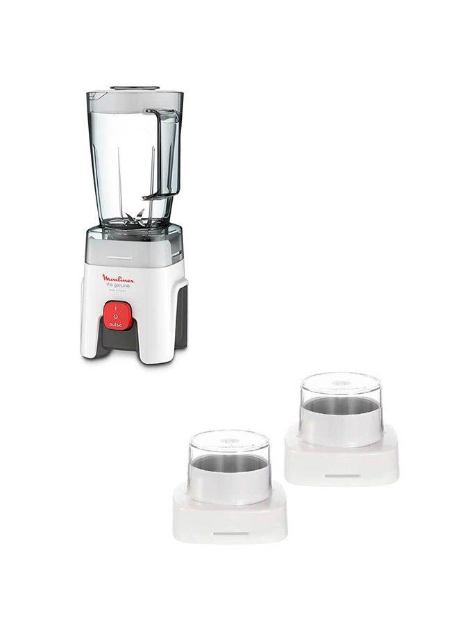 Genuine Blender with grinder & grater, Plastic Jug, Made in France 1.75 L 500 W LM242B27 White/Clear