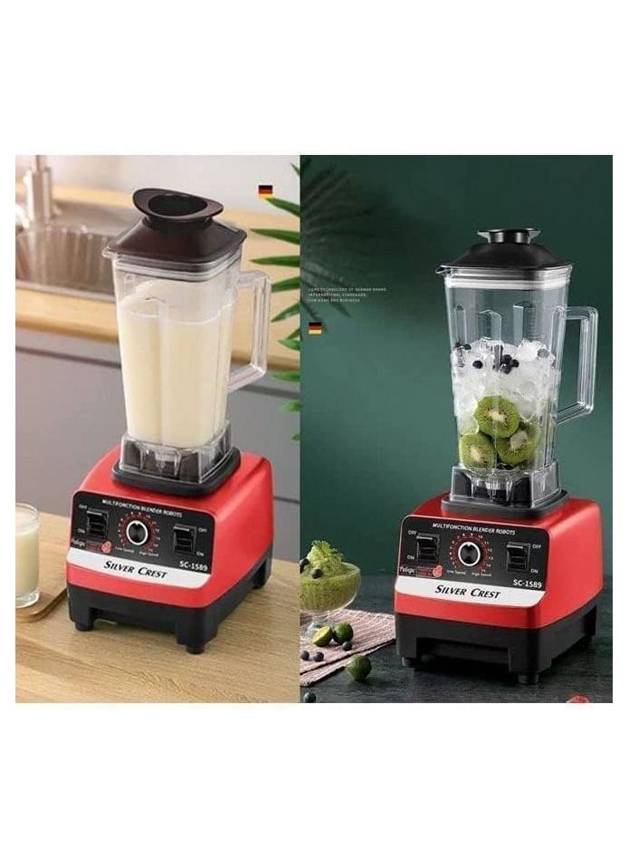4500W Multifunctional Blender Mixer Juicer High Speed Countertop Professional Blender With Smart 15 Timer Speed Multicolor