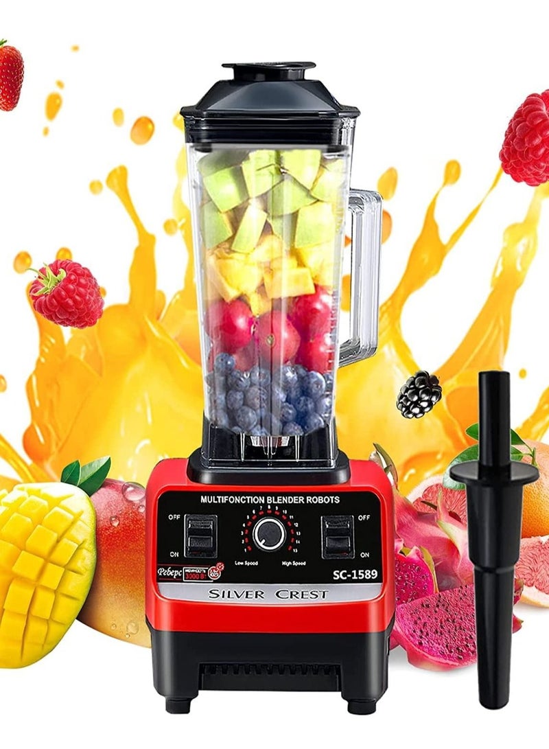 4500W Multifunctional Blender Mixer Juicer High Speed Countertop Professional Blender With Smart 15 Timer Speed Multicolor