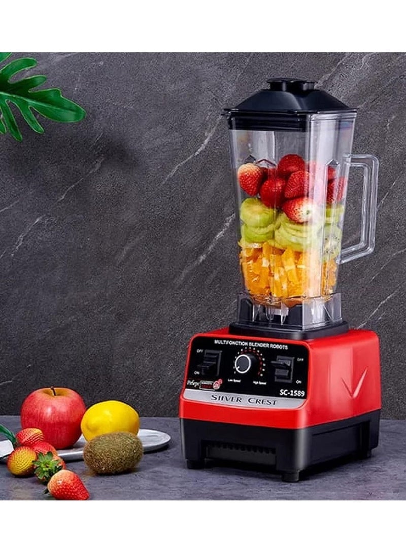 4500W Multifunctional Blender Mixer Juicer High Speed Countertop Professional Blender With Smart 15 Timer Speed Multicolor