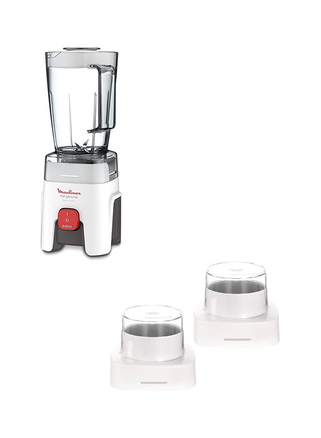 Blender | Genuine  Blender Smoothie Maker | Mixer | 2 Attachments | One Speed and Pulse Function | 2 Years Warranty 1.75 L 500 W LM242B27 White/Clear