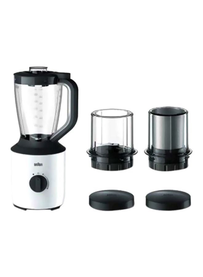 Power Blender With Varaible Speeds, Pulse Function, Chopper Attachmnet, Grinder Attachment, Dishwasher Safe 2 L 800 W JB3123WH White