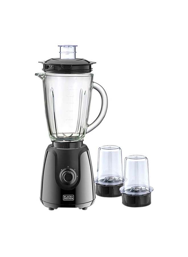 Electric Glass Blender With 2 Grinding Mil 1.5 L 400.0 W BX440G-B5 Black