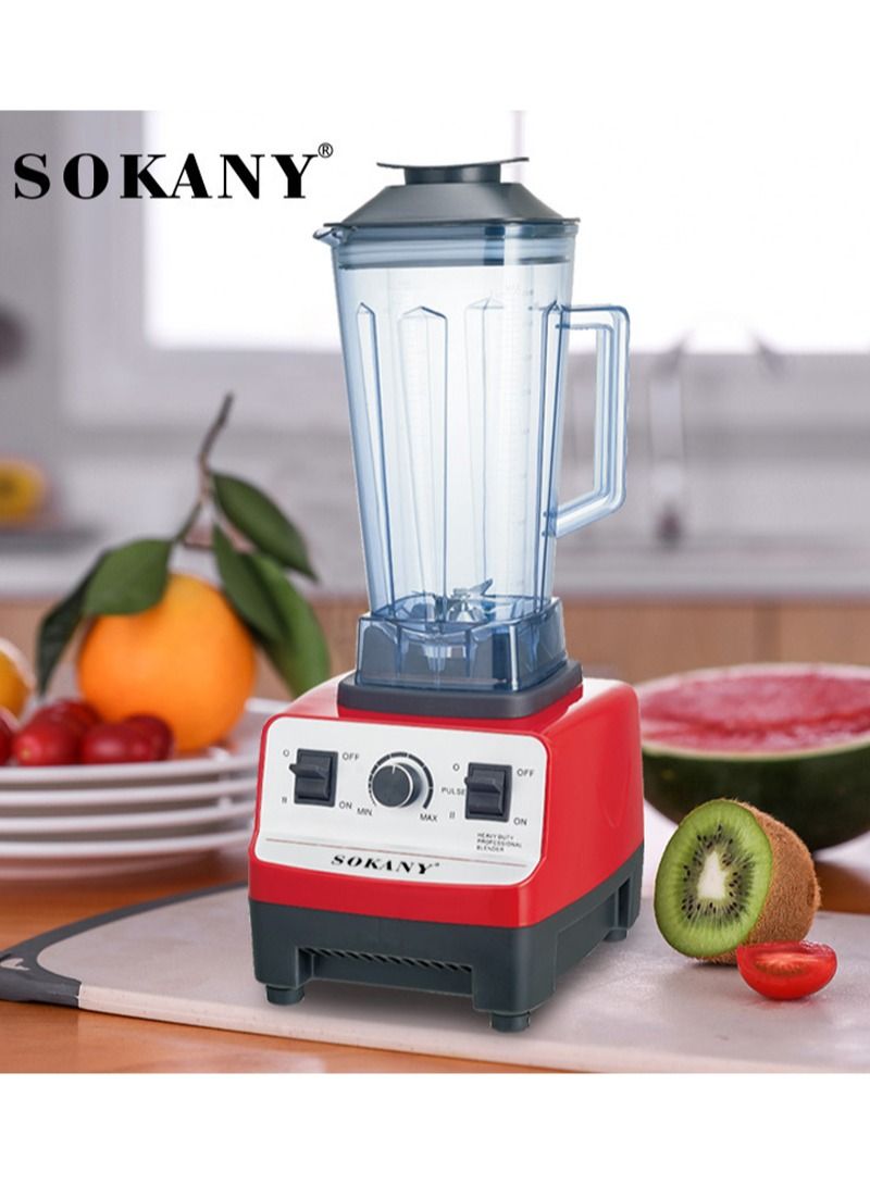 Multifunctional Countertop Blender Ice Shaver Food Grinder Juicer 2L 4500W SK-444 Red