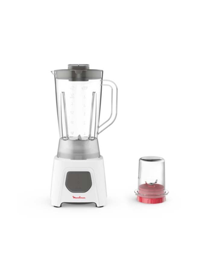 Blender | Blendeo+  Blender Smoothie Maker | Mixer | 2 Attachements | Ice Crush Technology | Duraforce Label | Durable Blending Performance | 1 Speed | Pulse Function | 2 Years Warranty 1.5 L 450 W LM2B3127 White