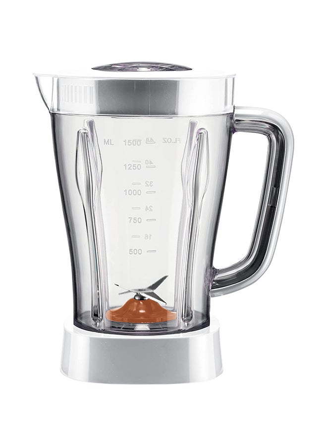 Blender Smoothie Maker with Multi Mill (Grinder/Chopper) - Ice Crush Function 2 L 500 W BLP15.150WH White