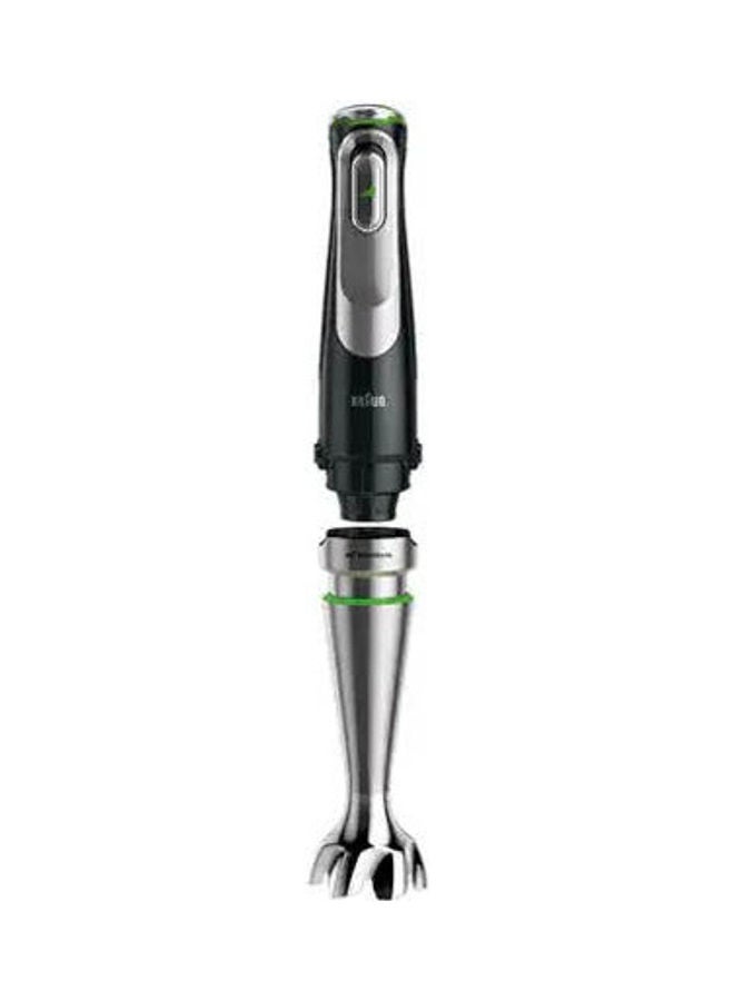 hand Blender, Multi quick 9, 2L Food Processor, 600ml Beaker, 500ml Chopper, Whisk, Potato Masher, Stainless Steel Shaft, Splash Control, MQ9187XLI Black-Silver