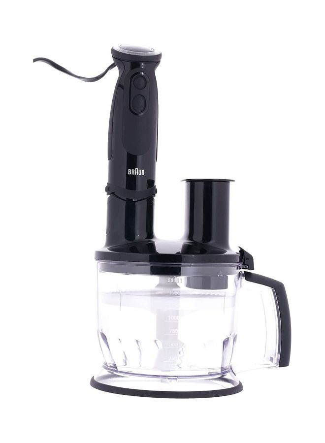 Hand Blender 21 Speeds, 1.5L Food Processor Accessory MQ 5285 Black