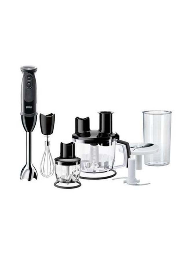 Multi Quick 5, 21 Speeds, 1.5L Food Processor, Whisk, 0.600L Beaker, 350ml Chopper,  Splash Control MQ5285BK Black