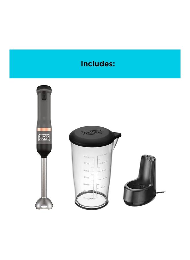 Kitchen Wand Includes 7.2V Power Unit Blender Measuring Cup Charging Base With Magnetic Charger And Whisk BCKM1012KB-GB Multicolour