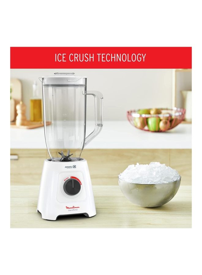 Blender | BlendForce XXL Jar  Blender Smoothie Maker | Mixer | 2 Attachments | Ultra-High Capacity | XXL Plastic Jar| 6 Powelix Blades | Easy to Clean | Safe | Ice Crush | 2 Speeds | Pulse | Grinder | Chopper | 2 Years Warranty LM458127 White