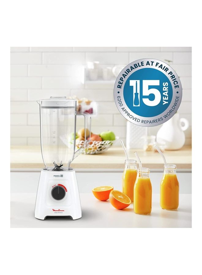 Blender | BlendForce XXL Jar  Blender Smoothie Maker | Mixer | 2 Attachments | Ultra-High Capacity | XXL Plastic Jar| 6 Powelix Blades | Easy to Clean | Safe | Ice Crush | 2 Speeds | Pulse | Grinder | Chopper | 2 Years Warranty LM458127 White