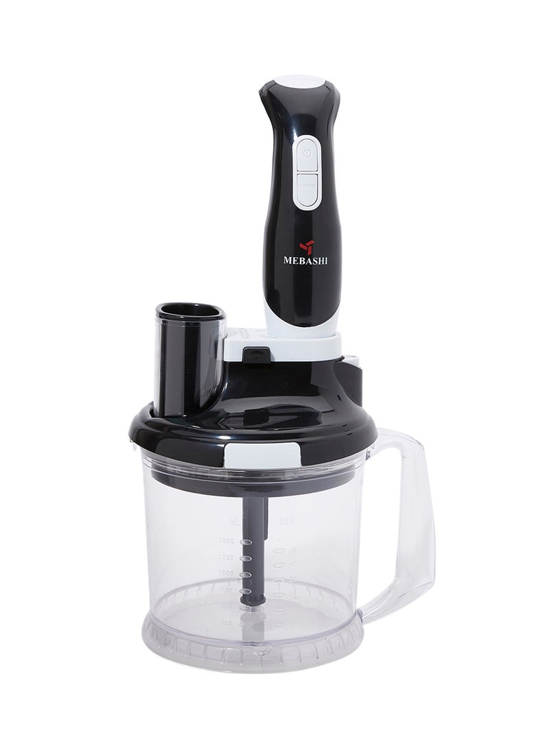 12-In-1 Hand Blender ME-HBL1001B Black/Silver/Clear