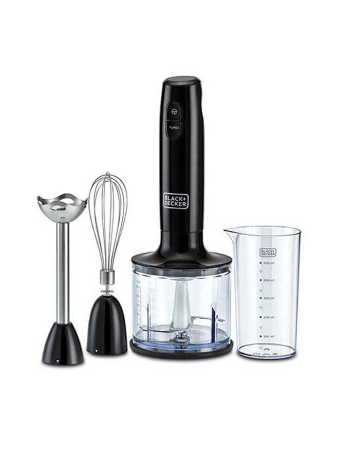 Hand Blender With Chopper And Whisk 3-in-1 HB600-B5 Black/Clear