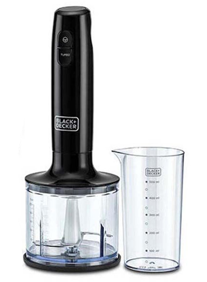 Hand Blender With Chopper And Whisk 3-in-1 HB600-B5 Black/Clear