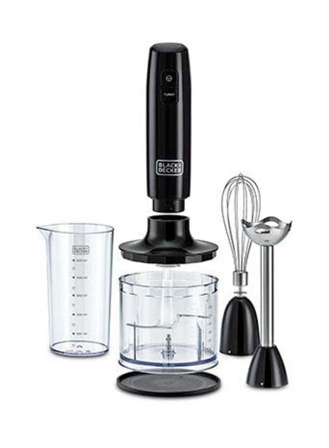 Hand Blender With Chopper And Whisk 3-in-1 HB600-B5 Black/Clear