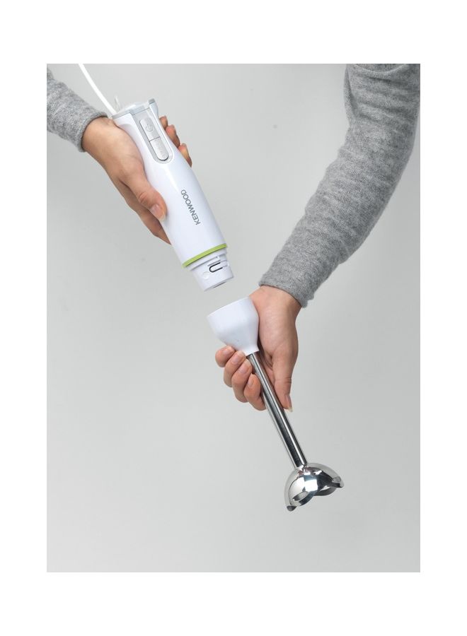 Hand Blender, Stainless Steel Wand, Variable Speed Control, Turbo Function, Removable Wand HBM02.001WH White