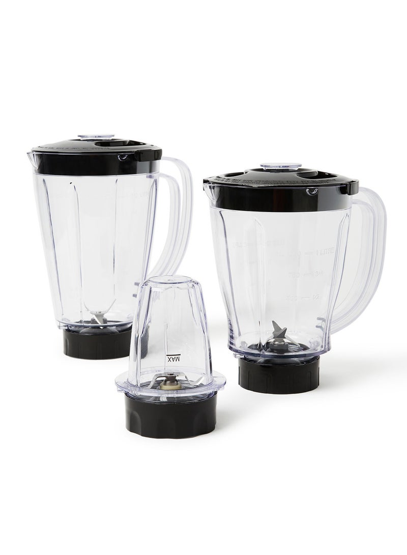 Blender With 2 x Grinder Mills 1.5 L 400 W BX365-B5 Black