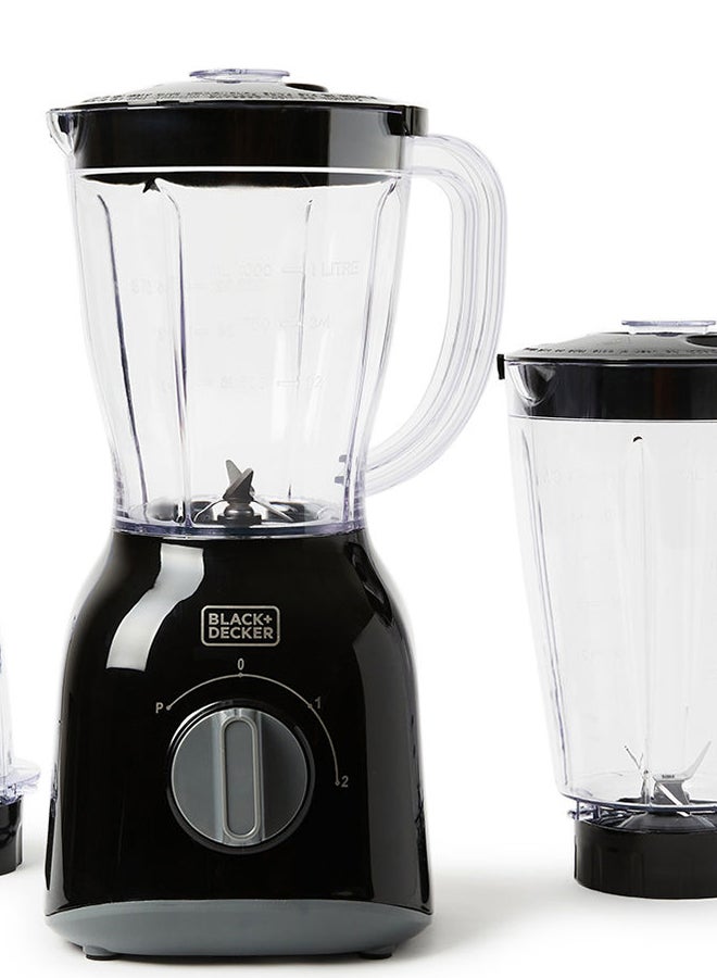 Blender With 2 x Grinder Mills 1.5 L 400 W BX365-B5 Black