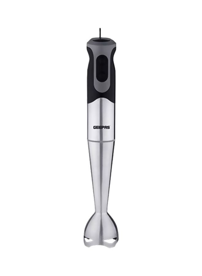 Stainless Steel Hand Blender - 2 Speed Powerful Motor with Durable Stainless Steel Blade & Removable Stick | Ideal for Smoothies, Shakes, Baby Food, & Fruits GHB5468 Silver/Black