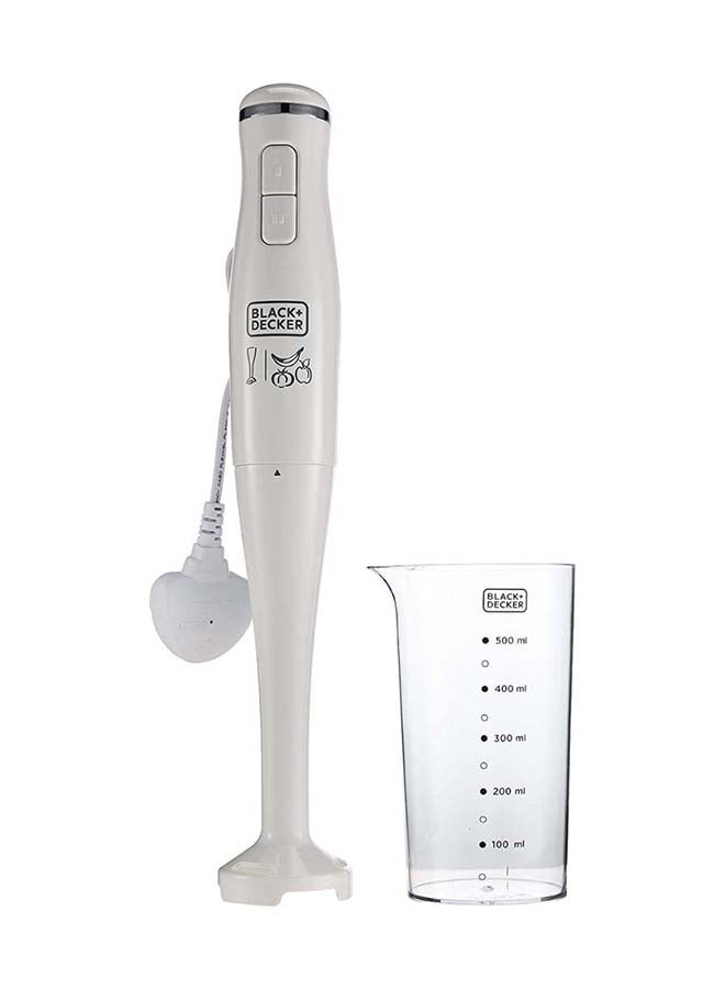 Stick Hand Blender with Calibrated Beaker and Dual Variable Speed Control SB2500-B5 White