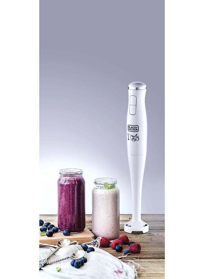 Stick Hand Blender with Calibrated Beaker and Dual Variable Speed Control SB2500-B5 White