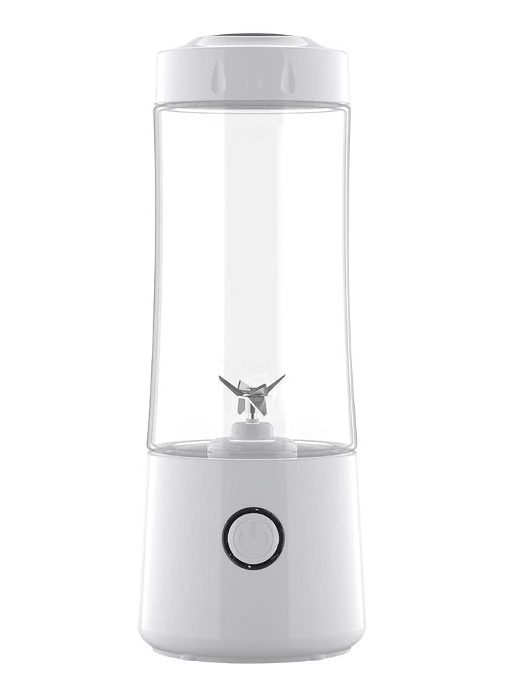 Portable Blender, Personal Size with 3000 mAh Rechargeable 6 Blades Fruit Veggie Juicer, for Shakes and Smoothies Mini Blend Portable Blender Cup Student for Home Travel Sports Kitchen (White)