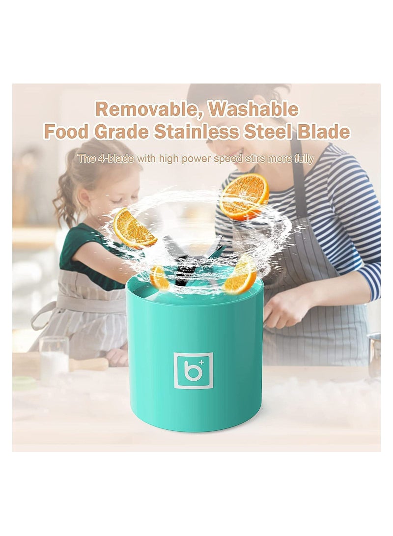 Portable Blender With Handle, 17.6 Oz Rechargeable USB High Speed 4-Blades Fresh Fruit Mixer, Outdoor Mini Juicer, for Shakes Ice Smoothies 2600mAh For Travel Sport outdoor