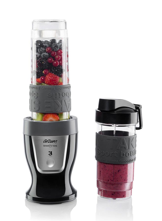 Shaken Take Compact Persnal  Blender And Smoothie Maker High Build Quality 400 ml 300 W AR1032-b Black