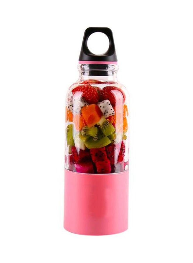 Portable USB Juicer 500.0 ml FC-0202 Pink/Clear
