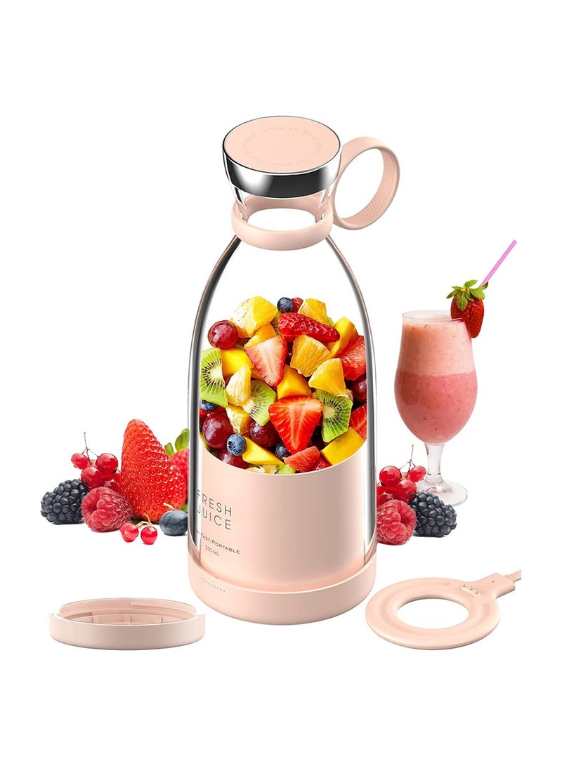 Personal Size Blender, Portable Blender, Battery Powered USB Blender (Pink)