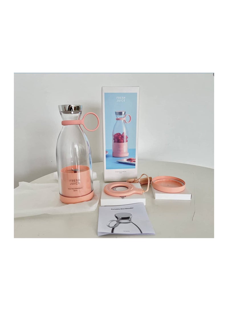 Personal Size Blender, Portable Blender, Battery Powered USB Blender (Pink)