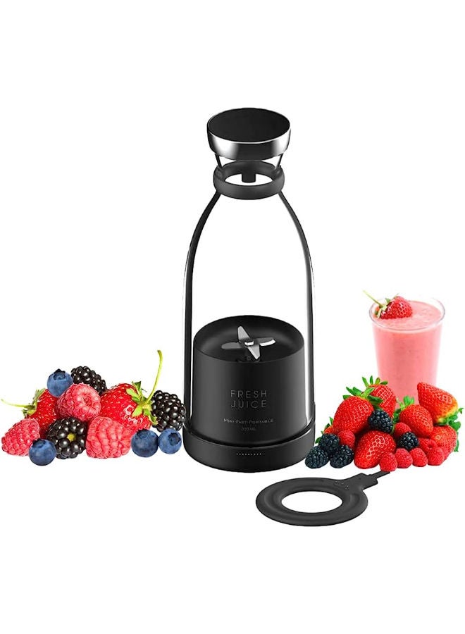 Personal Size Blender, Portable Blender, Battery Powered USB Blender (Black)