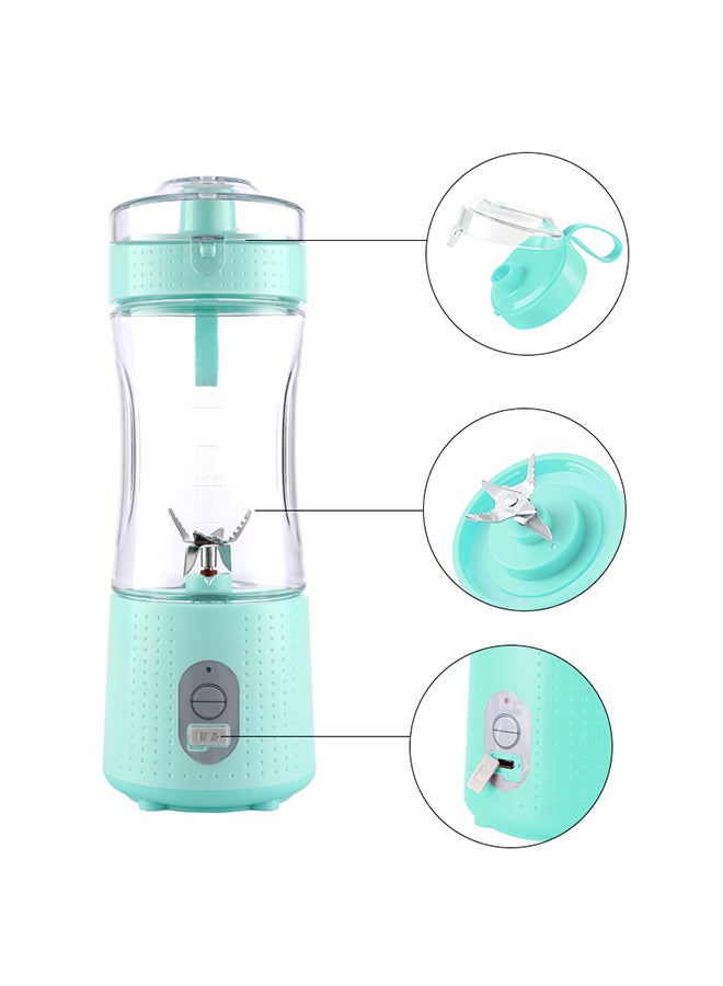 Multi-Design USB Rechargeable Electric Juice Blender 380.0 ml Blender-01 Light Blue
