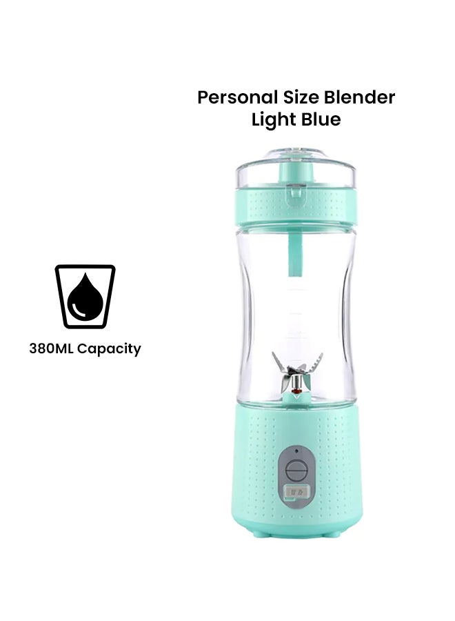 Multi-Design USB Rechargeable Electric Juice Blender 380.0 ml Blender-01 Light Blue
