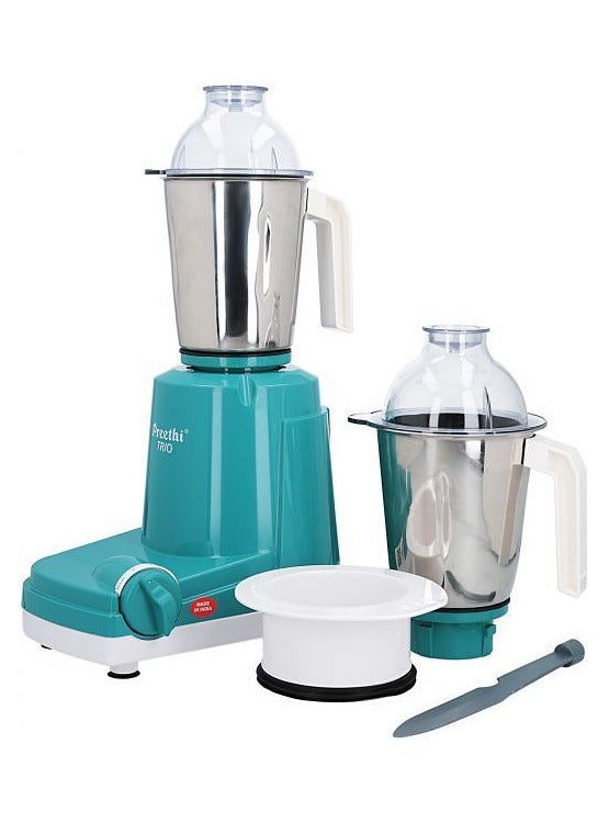 Trio Mixer Grinder with Stainless Steel Jars & Blades PREETHI-MG-182/08 Green/White