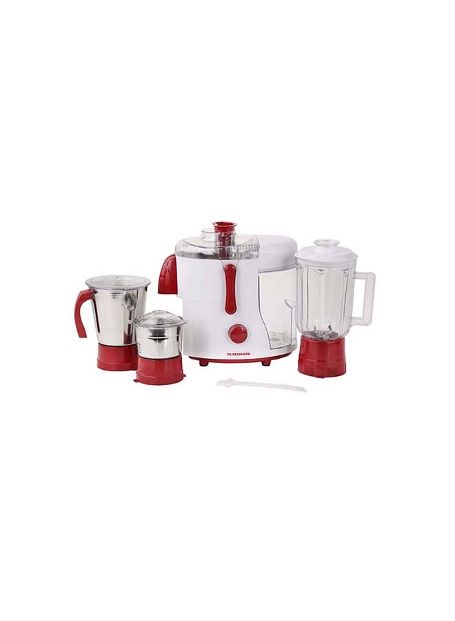 4-In-1 Blender/Juicer/Mixer/Grinder With Double Lock System 1.5 L 750.0 W OMSB2488 White and red