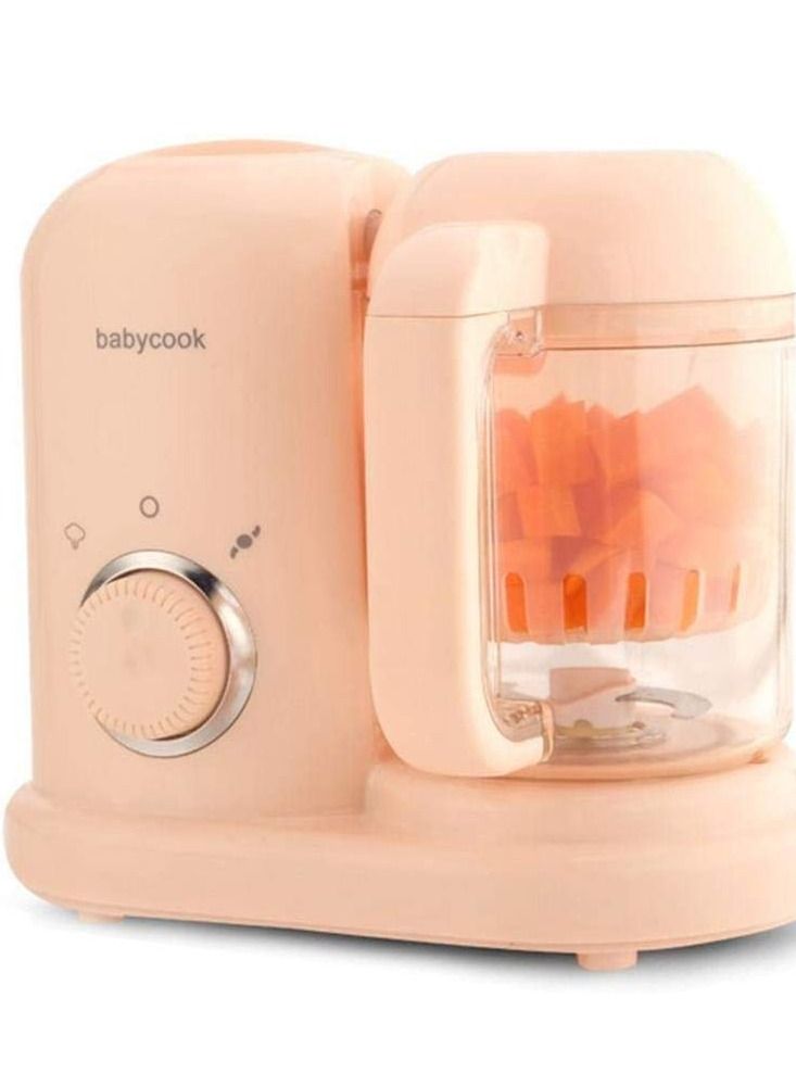Electric Food Supplement Cooking Grinder With Steamer Pink