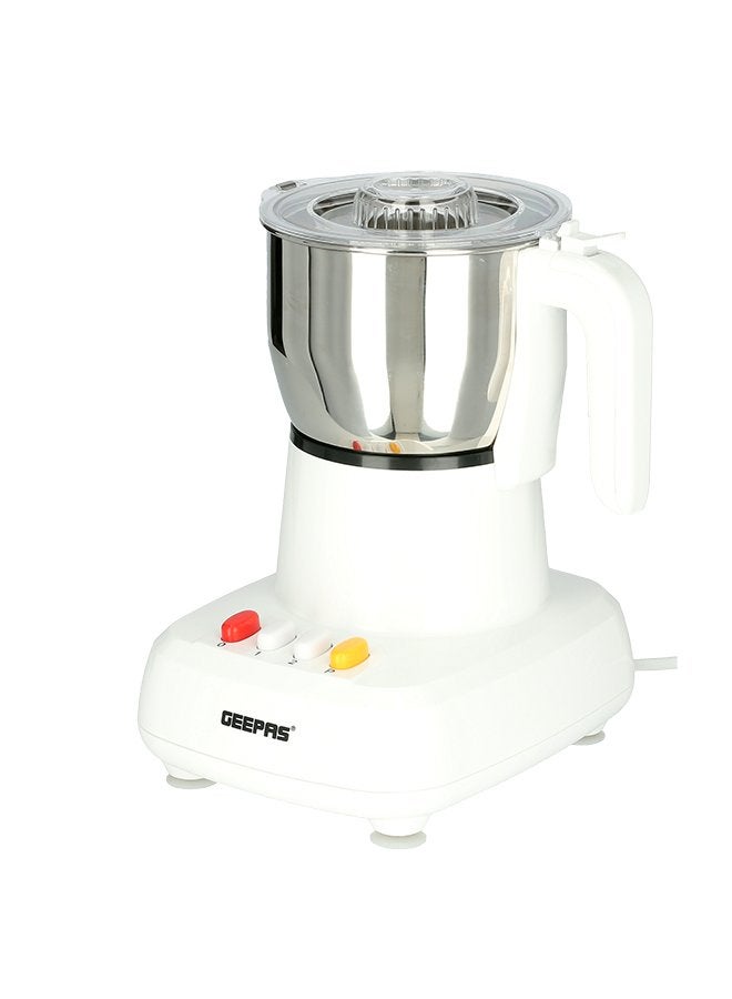 300 G Food Processor, Suitable for Grinding Coffee Beans, Spices, Nuts, Etc| Equipped with Grinder Cup, Lid and Stainless Steel Blades| Perfect for Kitchen Use| 2 Years Warranty 0.3 kg 600 W GCG286N White/Silver