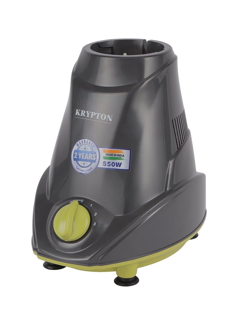 2-IN-1 Mixer Grinder- 550W Powerful Copper Motor with Stainless Steel Jars and Blade| Perfect for Making Smoothies, Milkshakes, Grinding Nuts, Spices, Etc| 2 Jars with 3 Speed Control| 2 Years Warranty 550 W KNB6191N Multicolour