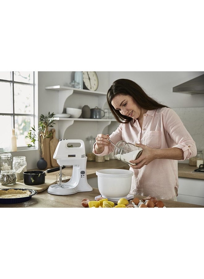 Stand Hand Mixer (Electric Whisk) With Rotary Bowl 3.4 L 450 W HMP32.A0 White