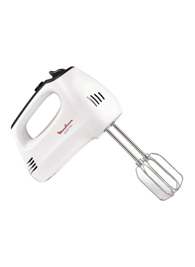 Hand Mixer | Quick Mix Mixer for Whipping and dough kneading | 5 speeds | stainless steel beaters and dough hooks | 2 Years Warranty 300 W HM3101 White/Silver