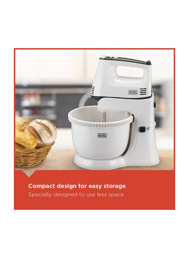 Multifunctional Stand Mixer And Bowl With 5 Speed Turbo Function 300 W M700-B5 White/Grey