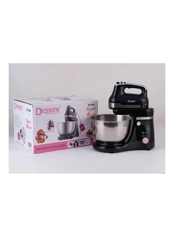 Swing Mixer with Stand and Bowl 5 L 650 W DK909Black black/silver