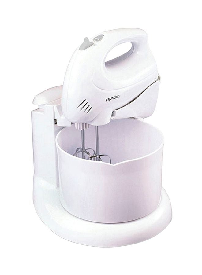 Stand Hand Mixer, 6 Speeds, Turbo Function, Double Stainless Steel Kneader and Beater 2.7 L 250 W HM430 White