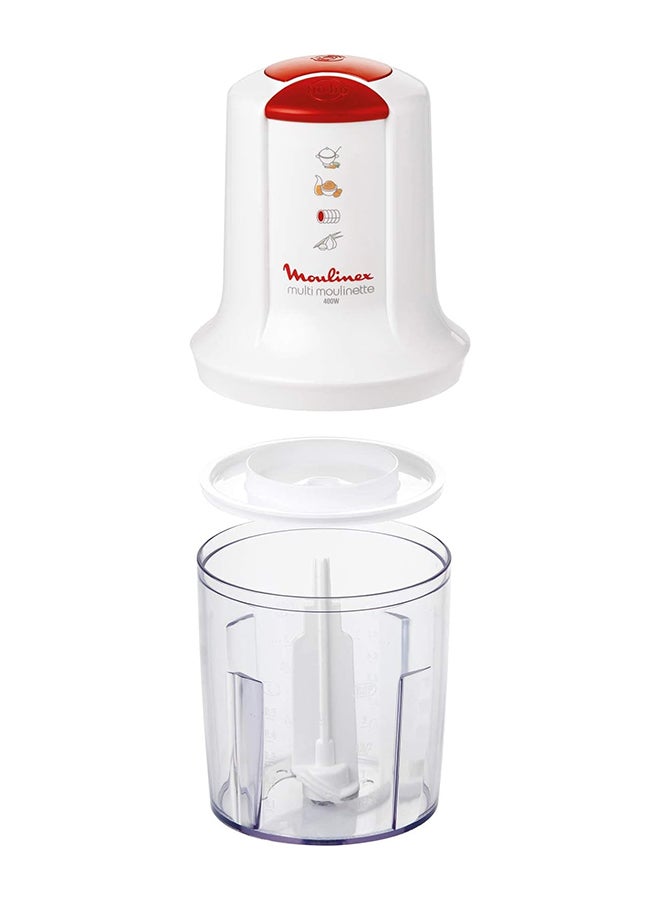 Multi Moulinette Mini Chopper 500 ml 400 W AT711161 White/Red/Clear