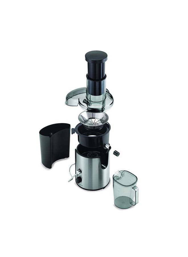 Juicer, 75mm Feeding Tube, 2 Speeds, Juice Container, 2L Pulp Container, Anti Drip, Safety Lock, 2 L 800 W OWJEM02.A0BK Black/Silver