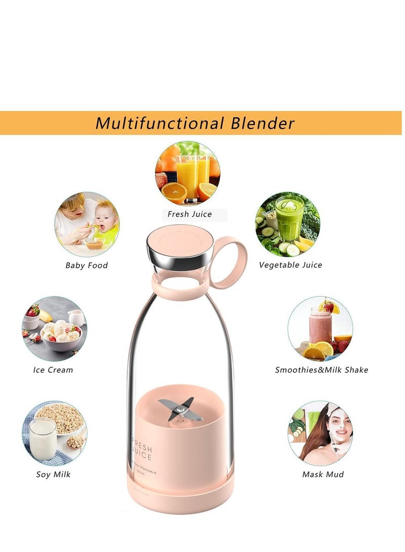 Battery Powered USB Portable Personal Blender Pink