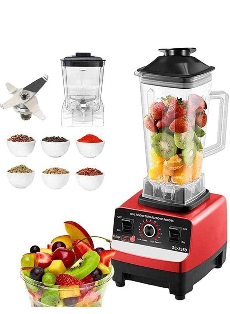 Silver Crest 4500w Heavy Duty Commercial Grade Blender With 2 Jars (Sc-1589, Multicolour )
