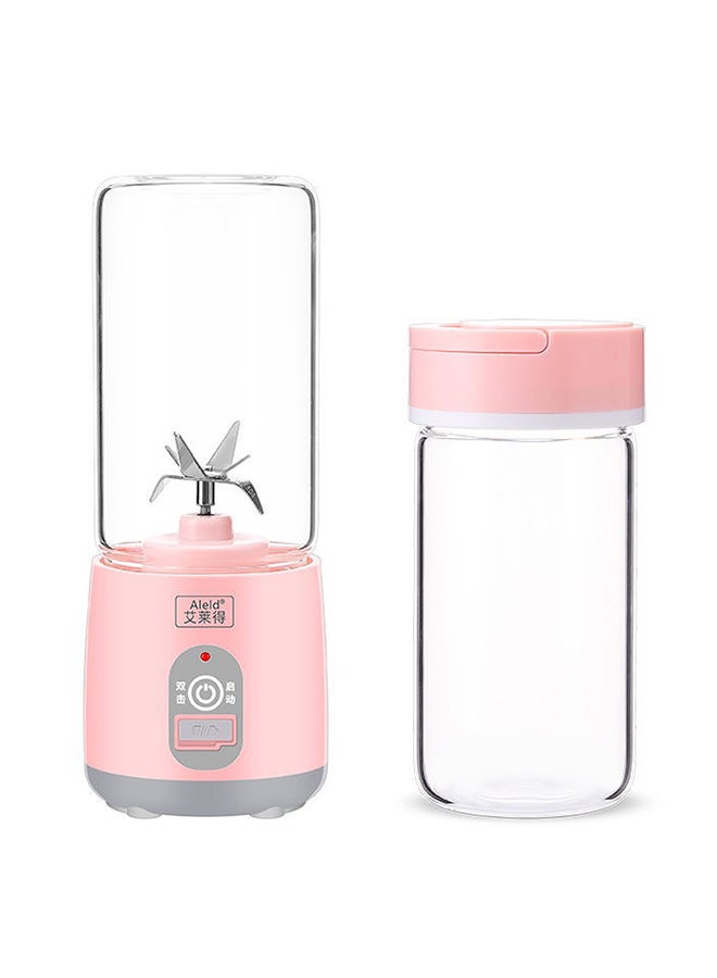 Portable Electric Juicer With Accompanying Cup 500ml 500.0 ml ALD-006a Pink/Clear